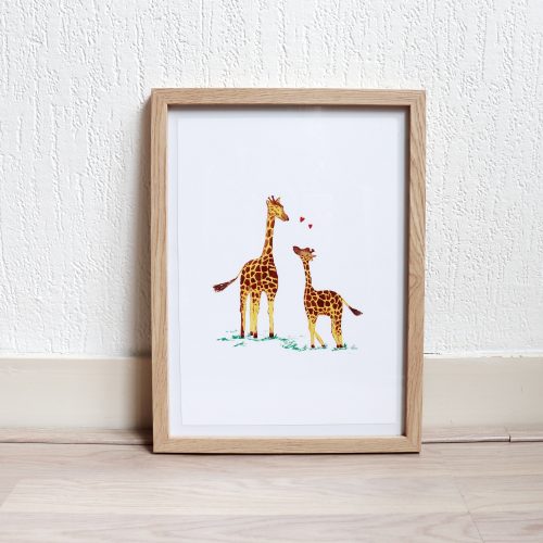 Poster giraffes gemaakt door Friedolien