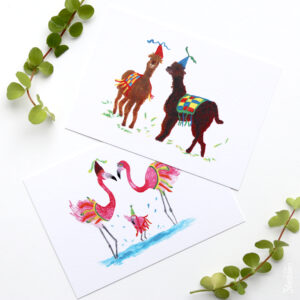 Kaartenset feestdieren