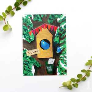 Kaart vogelhuisje