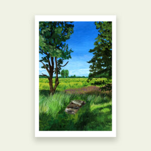 Giclée print heide landschap Drenthe