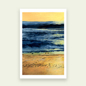 Giclée print zonsondergang op Texel