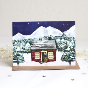 Kerstkaart Warm thuis