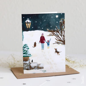 Kerstkaart Winterwandeling