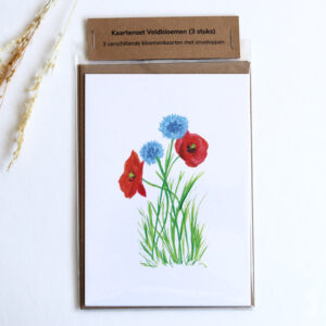Kaartenset veldbloemen